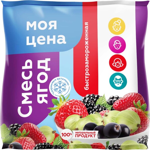 Ягодная смесь Моя цена замороженная 300г