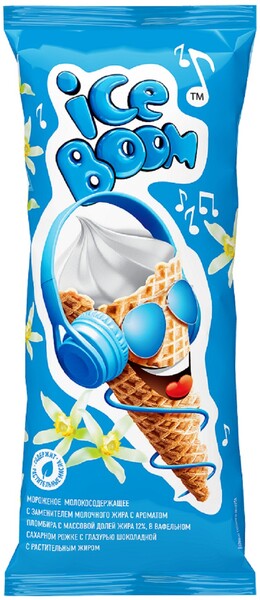 Мороженое Ice Boom Пломбир рожок 90г