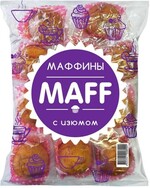 Кексы Русскарт Маффины с изюмом, 0.33кг