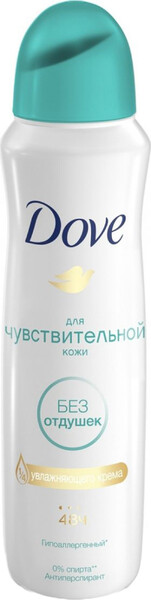 Антиперспирант женский Dove Sensitive гипоалергенный, 150 мл