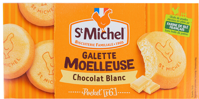 Пирожное бисквитное с белым шоколадом, St Michel, 180 г, Франция
