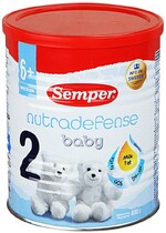 Смесь молочная сухая Semper Nutradefense Baby 2 последующая адаптированная с 6 месяцев 400 г