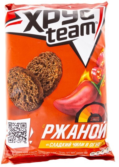 Сухарики Хрусteam ржаные Сладкий чили, 60 г