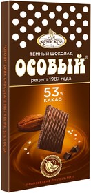 Шоколад тёмный Фабрика имени Крупской Особый оригинальный 53%, 88 г