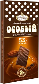 Шоколад тёмный Фабрика имени Крупской Особый оригинальный 53%, 88 г