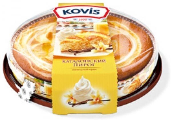 Пирог бисквитный Kovis Каталонский ванильный крем, 0.40кг