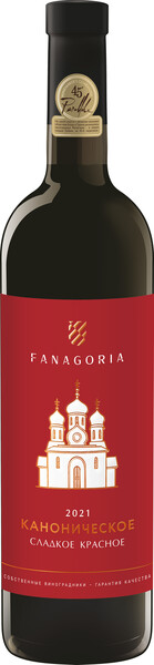 Вино Fanagoria Каноническое красное сладкое 11,5% 0,75 л Россия