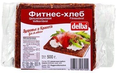 Хлеб-фитнес ржаной Delba LONG длинные брикеты, 0.50кг