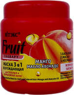 Маска для волос возрождающая 3 в 1 Витэкс Fruit Therapy Манго и масло авокадо, блеск  и гладкость , 450 мл
