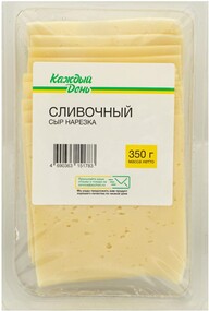 Сыр полутвердый «Каждый день» Сливочный нарезка 50%, 350 г