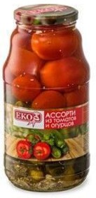 Ассорти из томатов и огурцов 