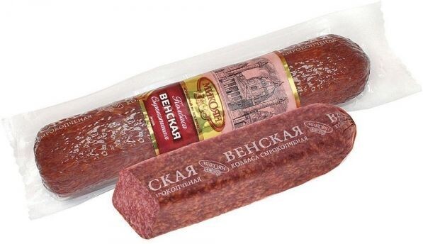 Колбаса Микоян Венская сырокопченая Пресс, 1кг