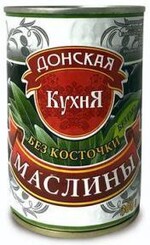 Маслины Донская Кухня без косточки, 300 гр., ж/б