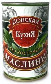 Маслины Донская Кухня без косточки, 300 гр., ж/б