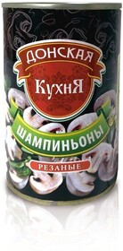 Шампиньоны Донская Кухня резанные , 425 гр, ж/б
