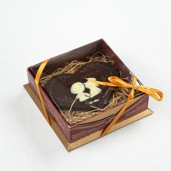 Шоколадная фигура Сердце из черного шоколада 50 г