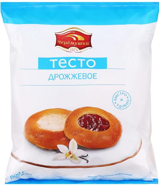 Тесто Черемушки дрожжевое замороженное 600 г (12 штук)