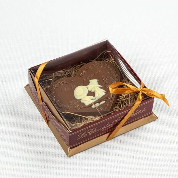 Шоколадная фигура Сердце из молочного шоколада 50 г