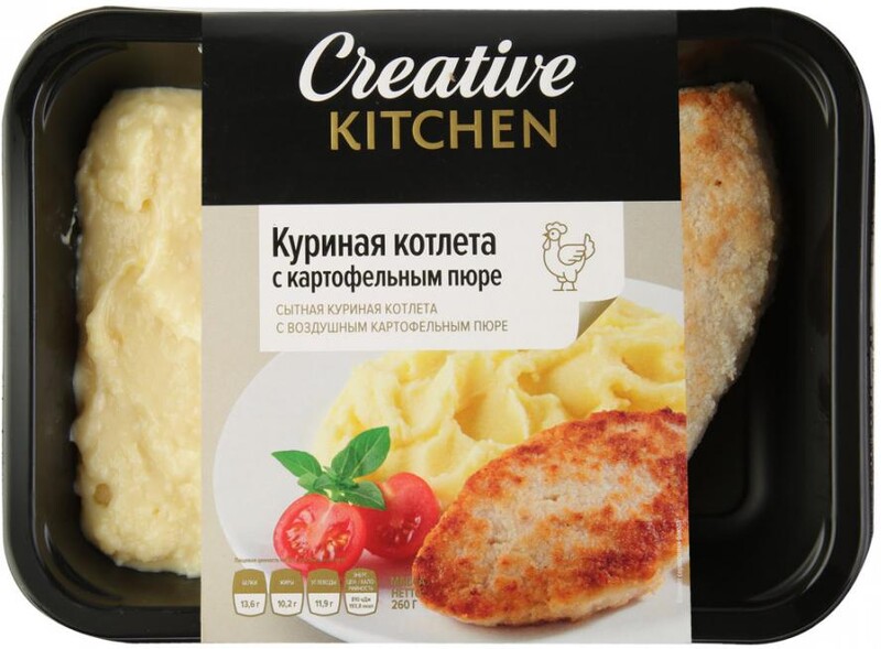 Котлета куриная Creative Kitchen с картофельным пюре 0,26кг