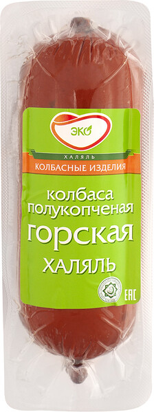 Колбаса п/к из мяса птицы Горская Халяль Эколь, 350г