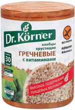 Хлебцы Dr. Korner хрустящие Гречневые с витаминами, 100г