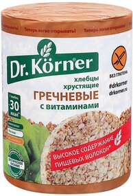 Хлебцы Dr. Korner хрустящие Гречневые с витаминами, 100г