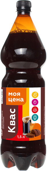 Квас Моя Цена фильтрованный 1.5л