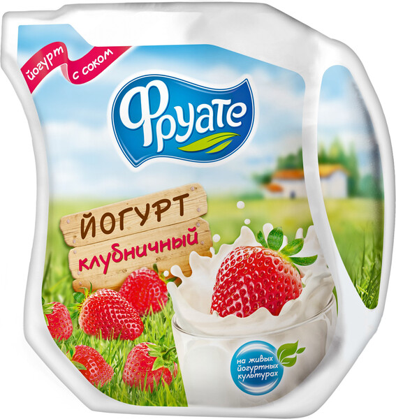 Йогурт Фруате с соком клубники 950г