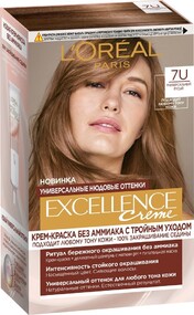 Краска для волос L'OREAL Paris Excellence Creme 7U универсальный русый Бельгия, 1 мл