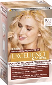 Краска для волос L'OREAL Paris Excellence Creme 10U универсальный очень-очень светло-русый Бельгия, 1 мл