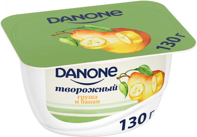 Продукт Творожный Danon Груша-Банан 3,6% 130г