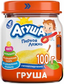 Пюре Агуша груша с 4 мес. 100г