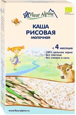Каша рисовая Fleur Alpine Organic молочная быстрорастворимая с 4 месяцев 200 г