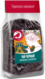 Чай черный АШАН Красная птица Цейлонский с бергамотом листовой, 200 г