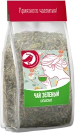 Чай зеленый АШАН Красная птица Китайский листовой, 200 г