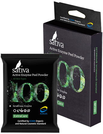 Пилинг для лица Sativa №100, энзимный, активный, 5 г