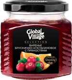 Варенье Global Village selection бруснично-апельсиновое с пряностями 310г