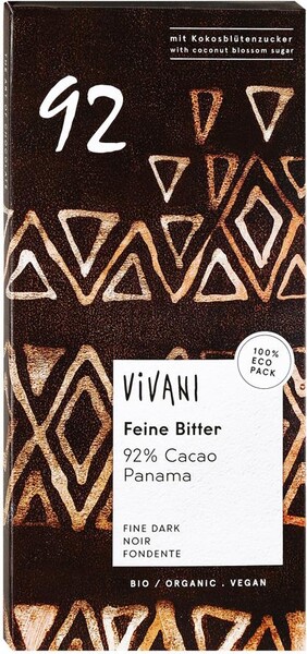 Шоколад Vivani Горький 92% какао, 80г
