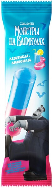 Фруктовый лед МОНСТРЫ НА КАНИКУЛАХ Франкенштейн, двухслойный с ароматом леденцы и лимонад, 60г Россия, 60 г