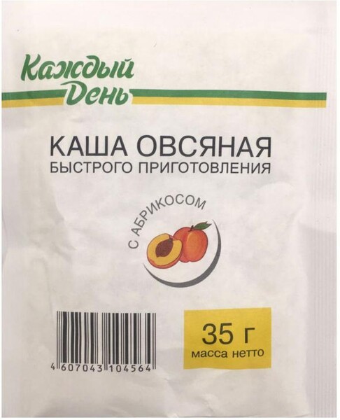 Каша овсяная «Каждый день» с абрикосом, 35 г