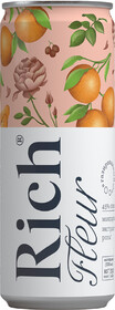 Напиток сокосодержащий RICH Fleur из винограда, лимонов и мандаринов с ароматом розы газированный, 0.33л Россия, 0.33 L