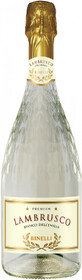 Игристое вино Mastro Binelli Premium Lambrusco Bianco Secco, Dell'Emilia сухое, белое, 0,75 л