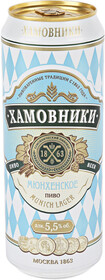 Пиво Хамовники Мюнхенское светлое 5,5 % алк., Россия, 0,45 л