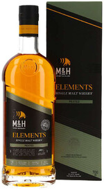 Виски M&H Elements Peated односолодовый в подарочной упаковке, 0.7 л