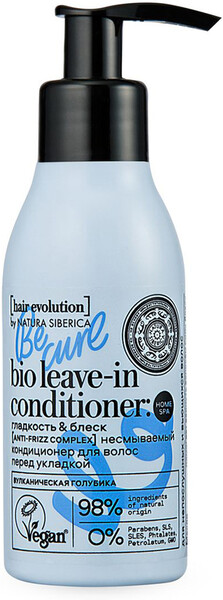 Natura Siberica Hair Evolution Несмываемый кондиционер для волос перед укладкой Be-Curl Гладкость и блеск 120 мл