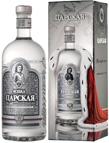Водка Царская оригинальная 1,75 л в подарочной упаковке