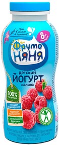 Йогурт ФрутоНяня с малиной с 8 месяцев 2.5% 200 мл