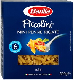 Макаронные изделия Barilla Piccolini Mini Penne Rigate № 66, 0,5кг