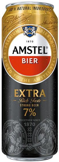 Пиво Амстел Экстра светлое фильтр 7% 0,43л ж/б Хейнекен
