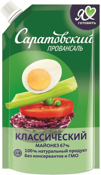 Майонез Саратовский Провансаль Классический 67% 378мл